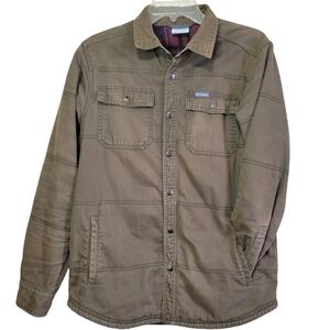 COLOMBIA Canvas Coat With Flannel Lining Size Small